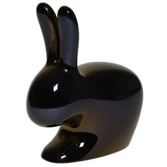 Qeeboo Baby Bunny Chair Metal povrch, černá perla