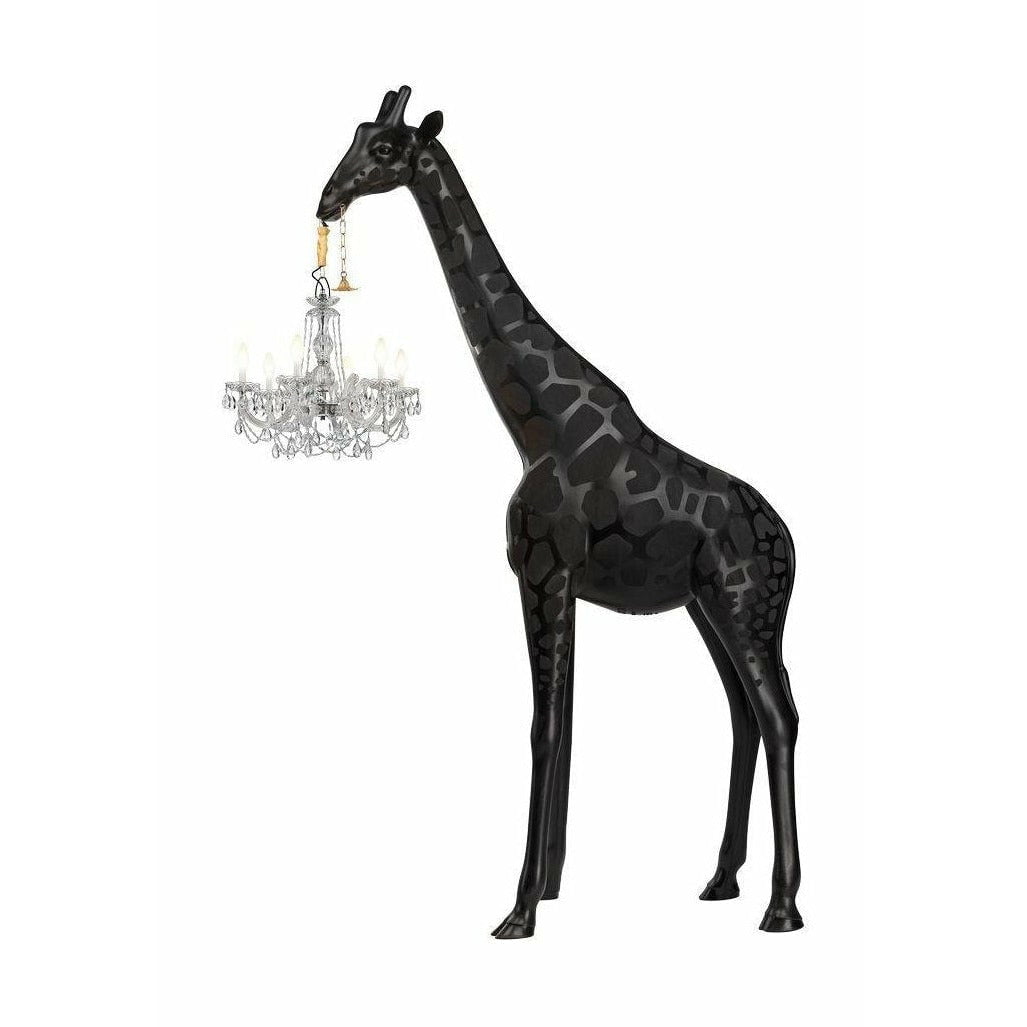 Qeeboo žirafa v lásce venkovní podlahová lampa H 2,65 m, černá