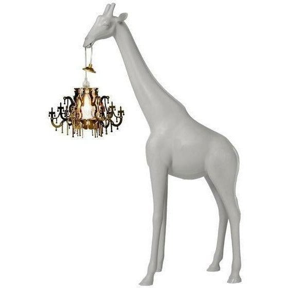 Qeeboo žirafa v lásce podlahová lampa xs h 1m, studený písek