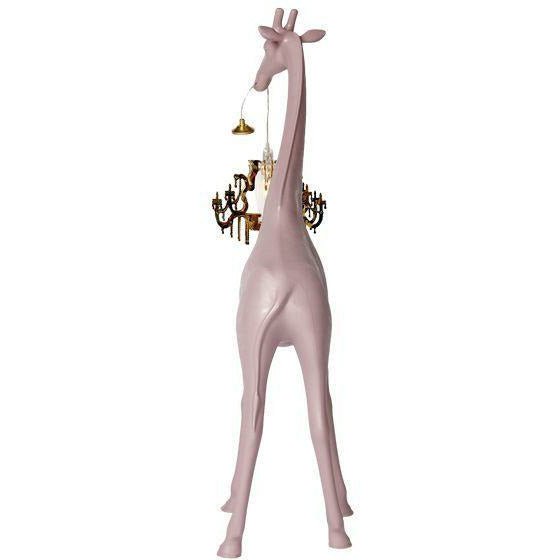Qeeboo žirafa v lásce podlahová lampa xs h 1m, Dusty Rose