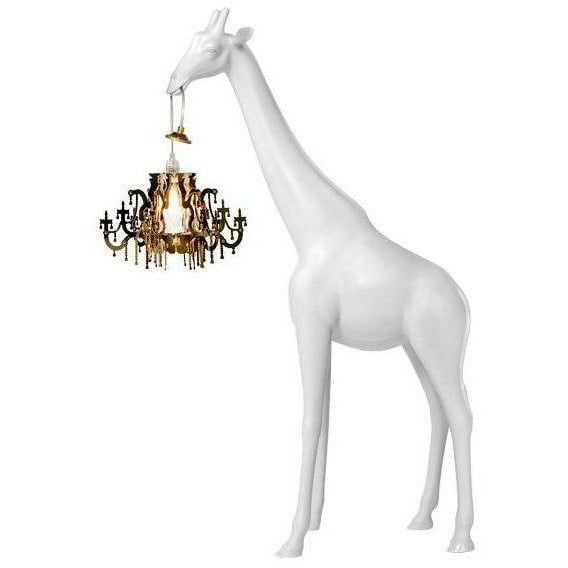 Qeeboo žirafa v lásce podlahová lampa xs h 1m, bílá