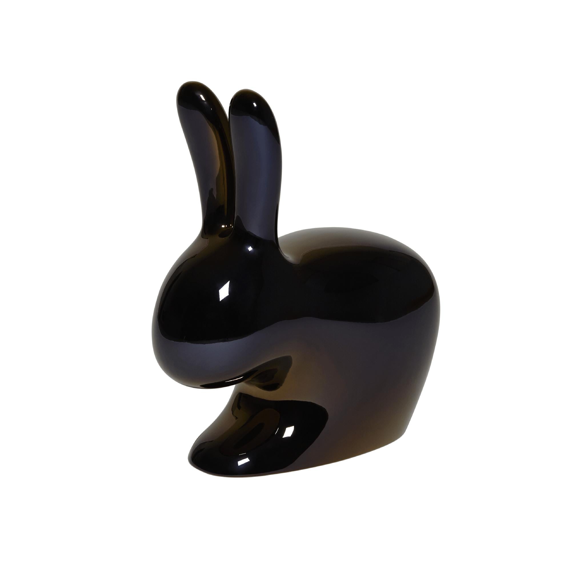 Qeeboo Bunny Changer Metal Finish, Black Pearl