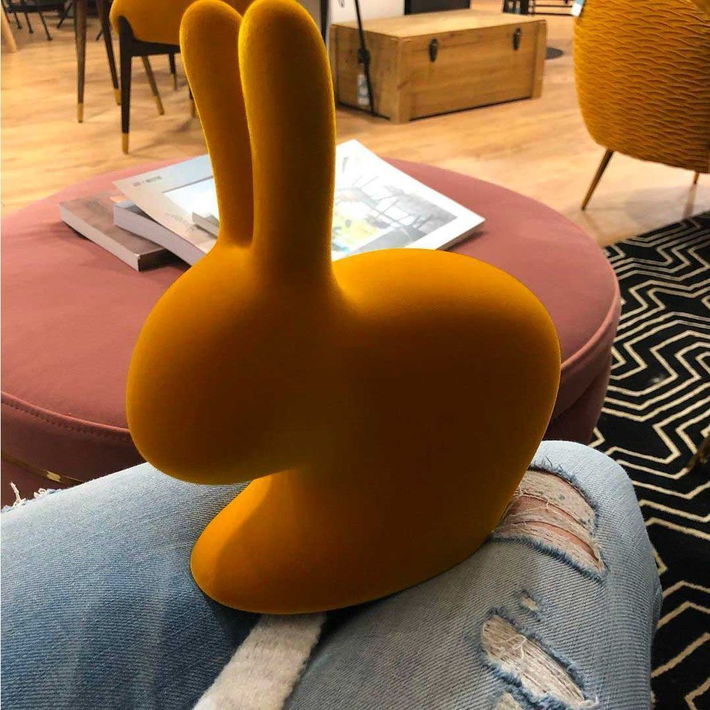 Králík qeeboo králík bookend xs, oranžový