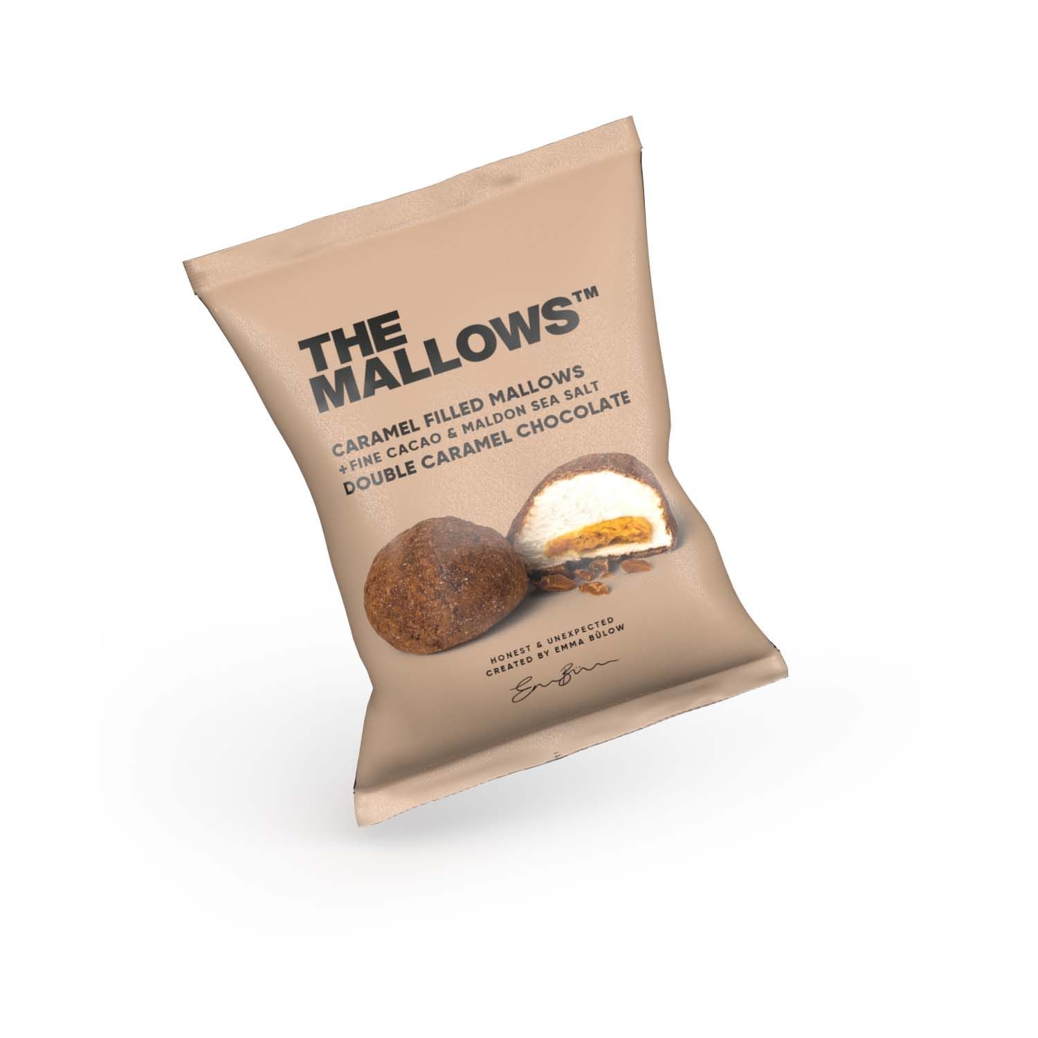 The Mallows Marshmallows s karamelovou náplní a čokoládovou karamelovou čokoládou, 18G