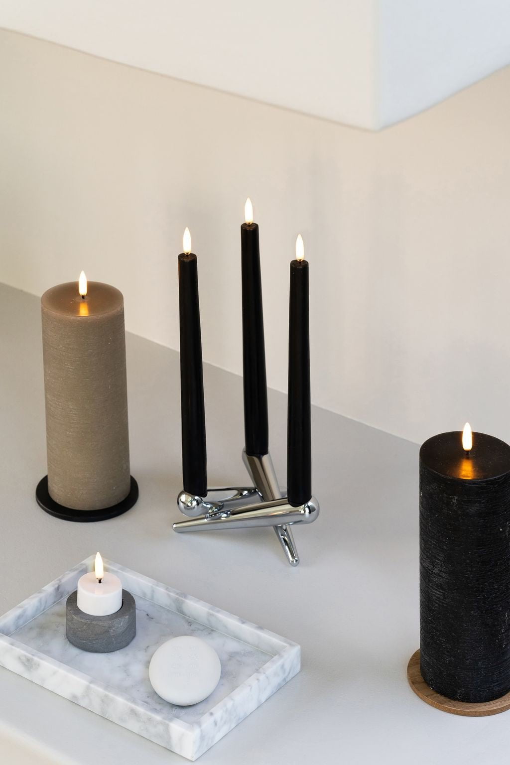 Uyuni osvětlení Bonfire svíčky 1'arm Ø 14,5 cm, chrom