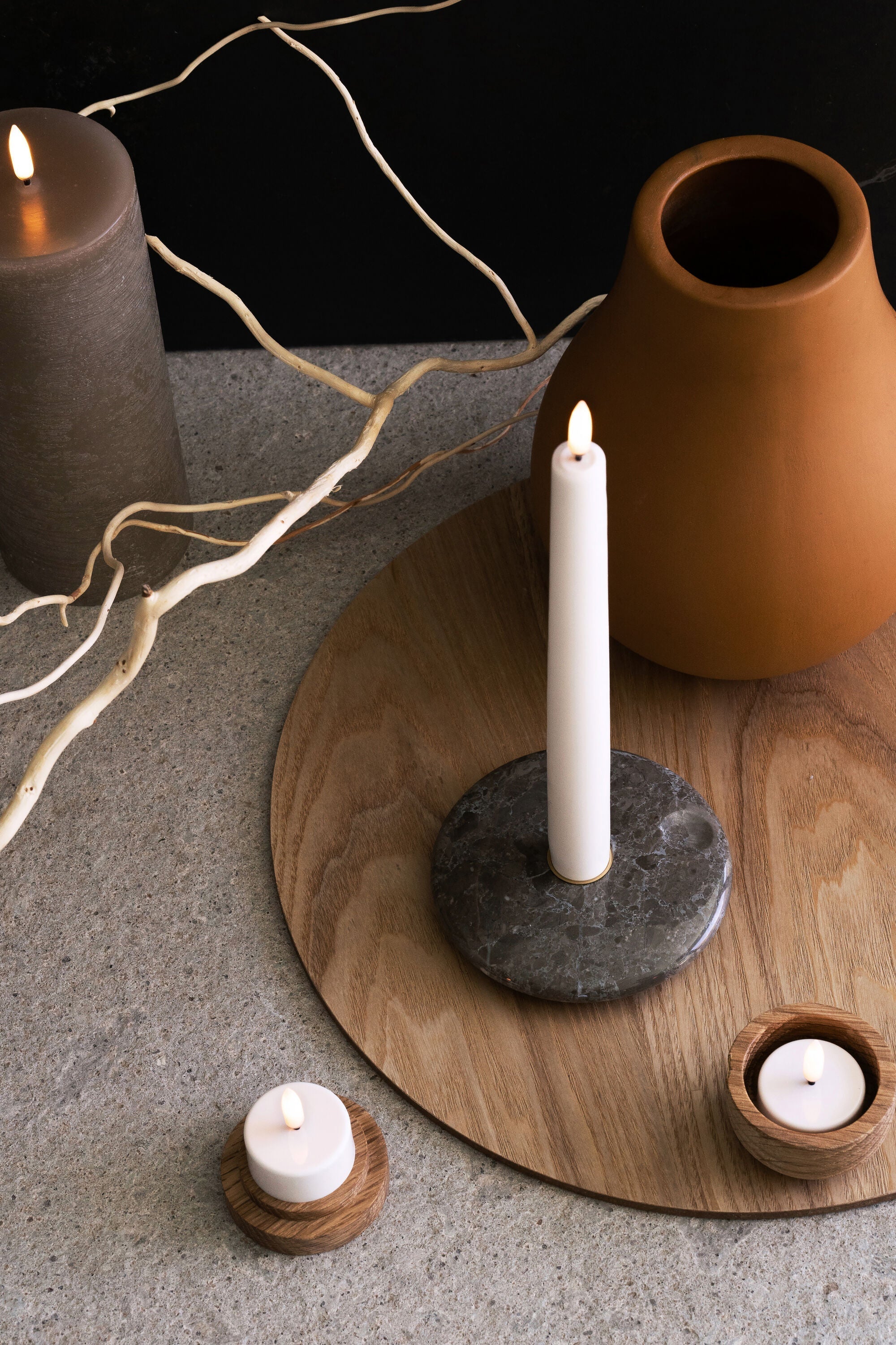 Uyuni osvětlovací komora držák svíčky Ø 11,6 cm, černá