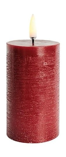 Uyuni Lighting LED PILLAR SNURL 3 D Flame Øx H 5,8x10,1 cm, Carmine Red