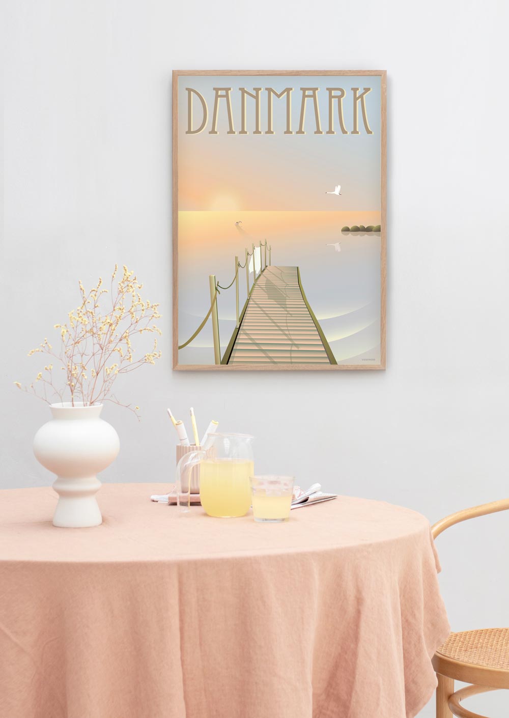 Vissevasse Dánsko The Bathing Jetty plakát, 30x40 cm
