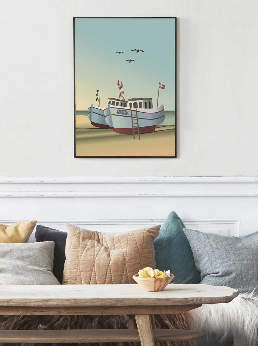 Vissevasse Fishing Boats plakát, 30x40 cm