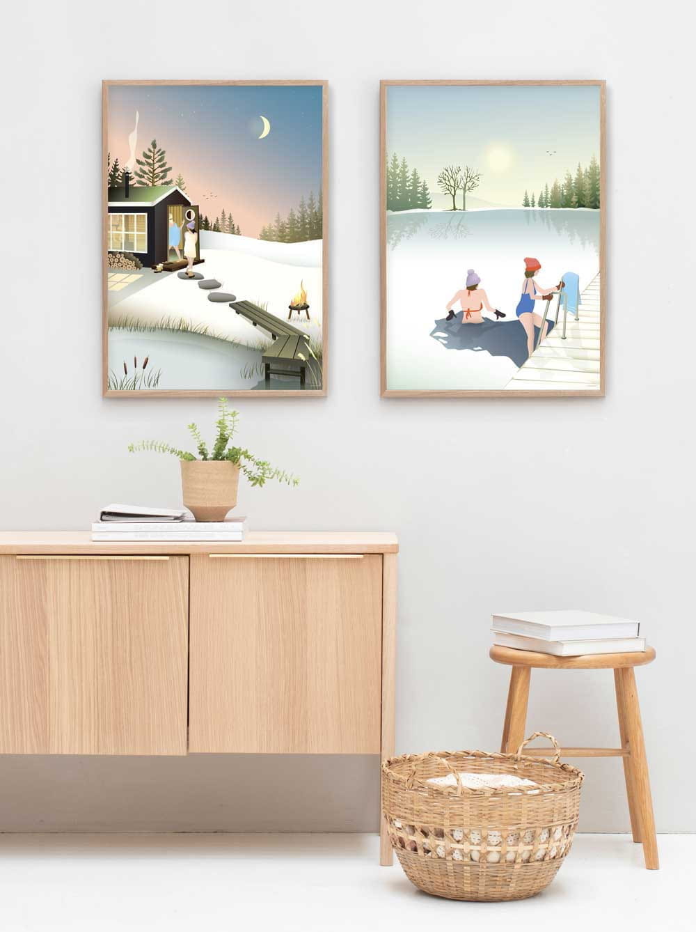 Vissevasse sauna plakát, 50x70 cm