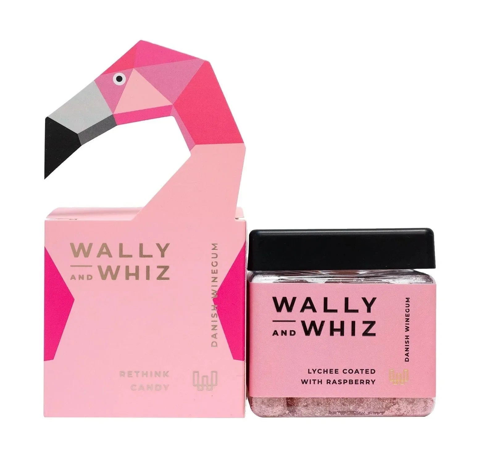 Wally a Whiz Wine Gum Cube, Flamingo Pink Lychee s malinou, 140G