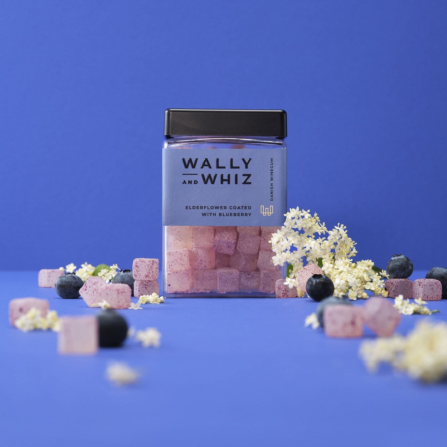 Wally a Whiz Wine Gum Cube, Elderflower s borůvkovým, 240G