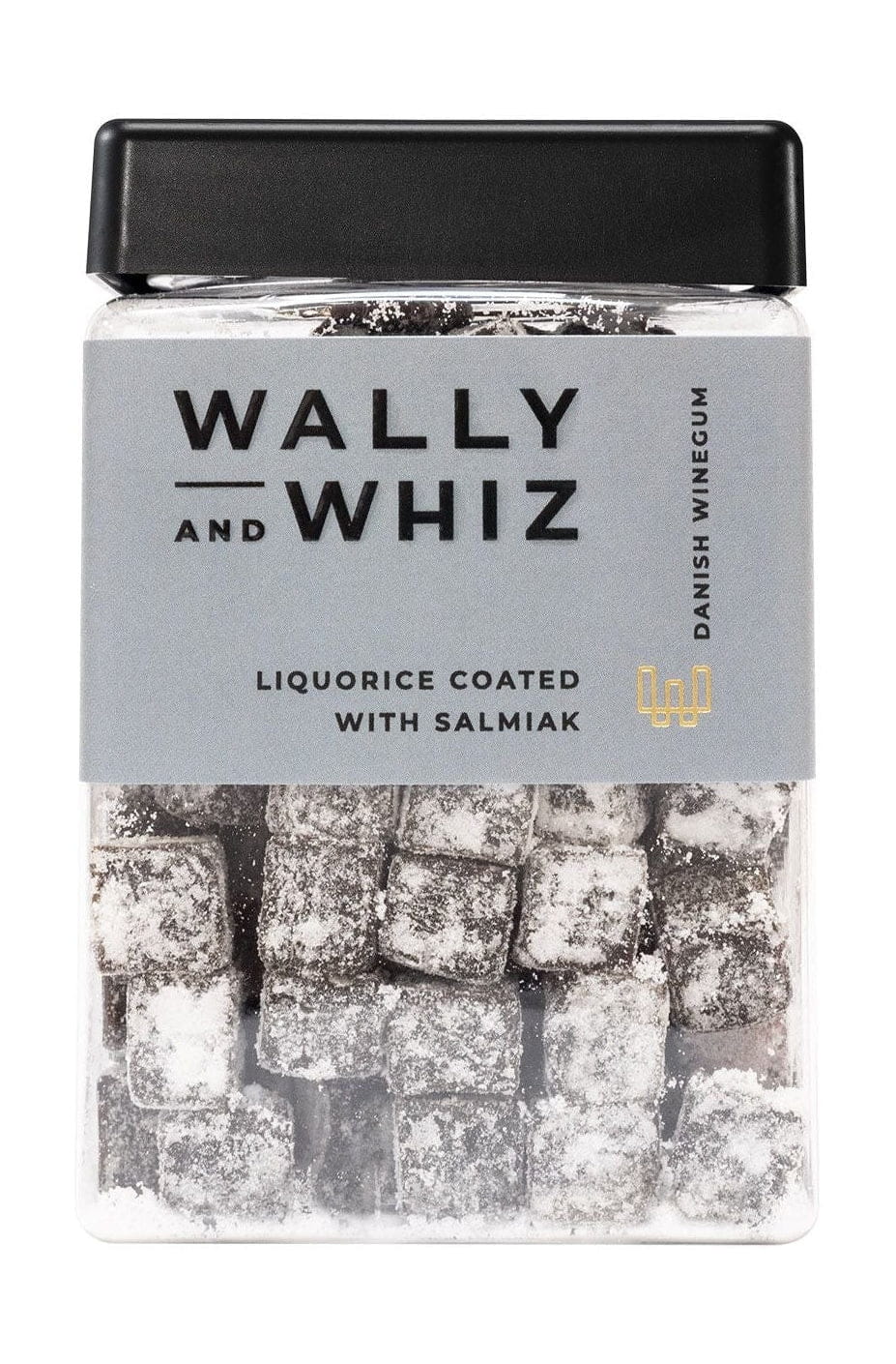 Wally a Whiz Wine Gum Cube, lékořice ovocná guma se Salmiak, 240G