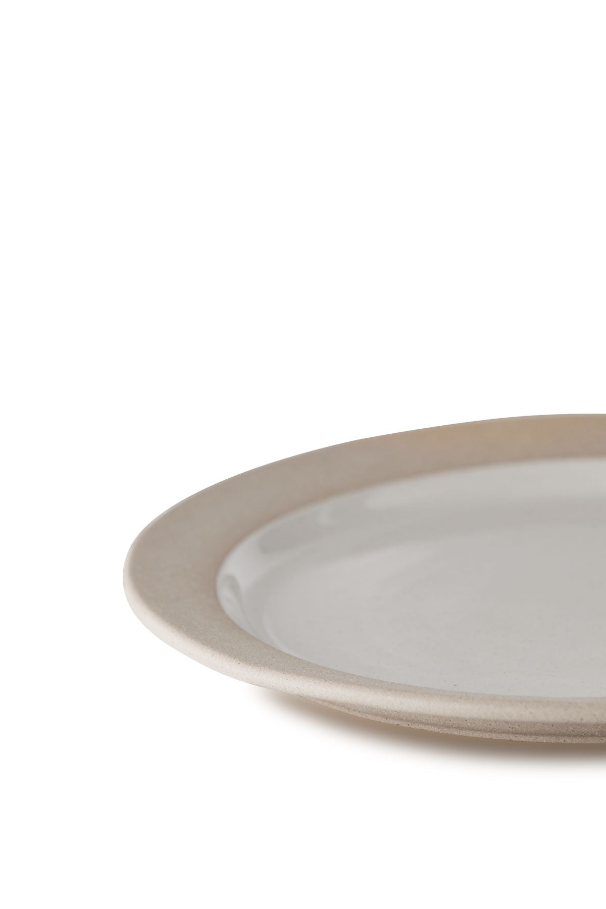 Studio About Clayware Set Of 2 Plates Large, Sand/Grey