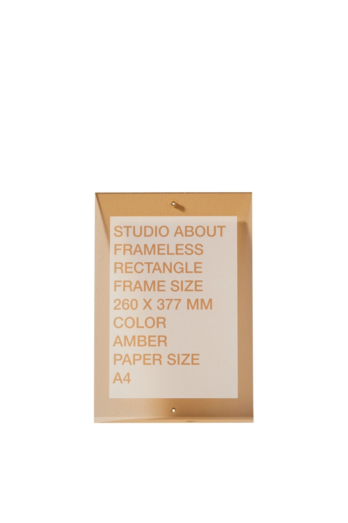 Studio About Frameless Frame A4 Rectangle, Amber