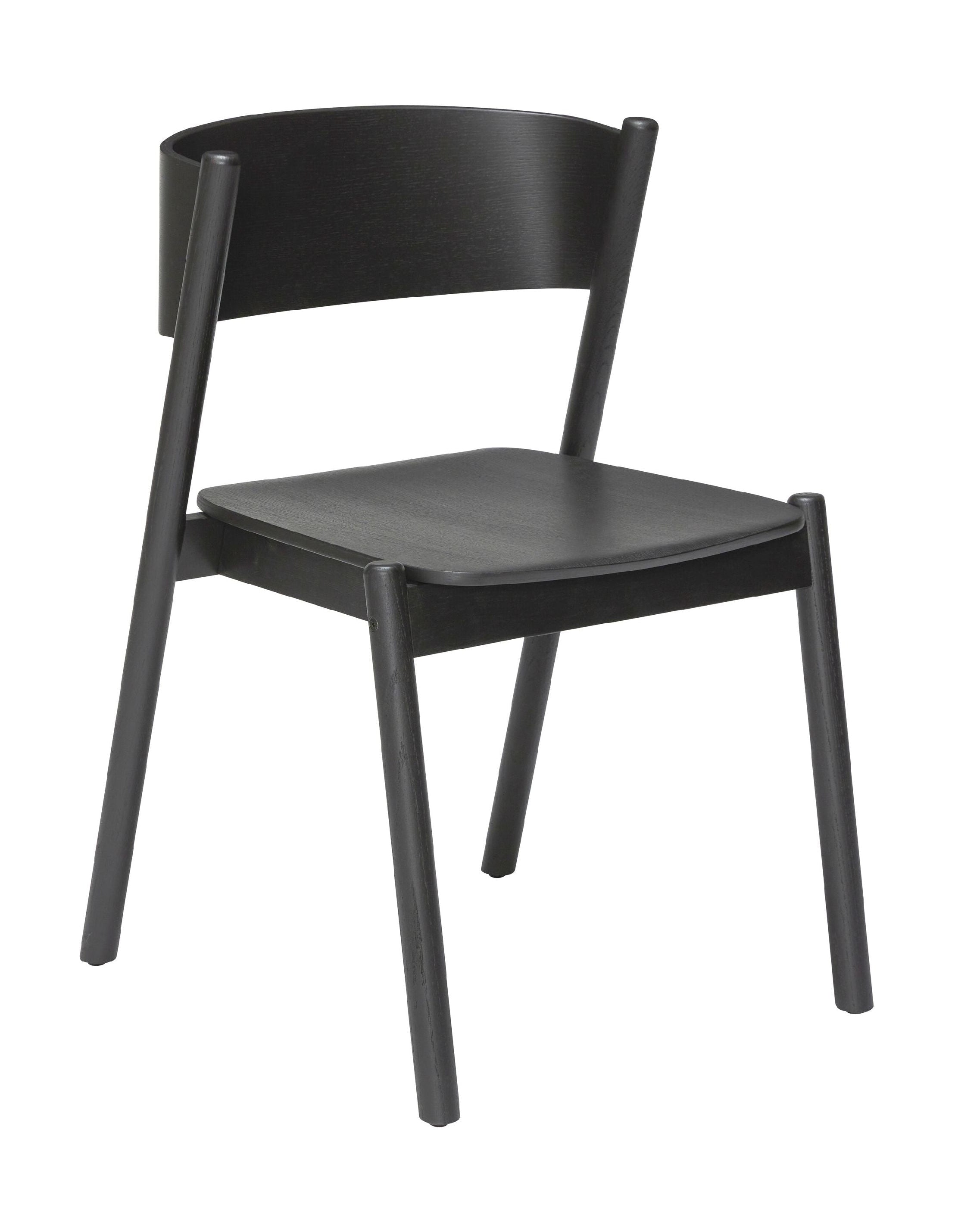 Pěkná šikmá jídelní židle, černá