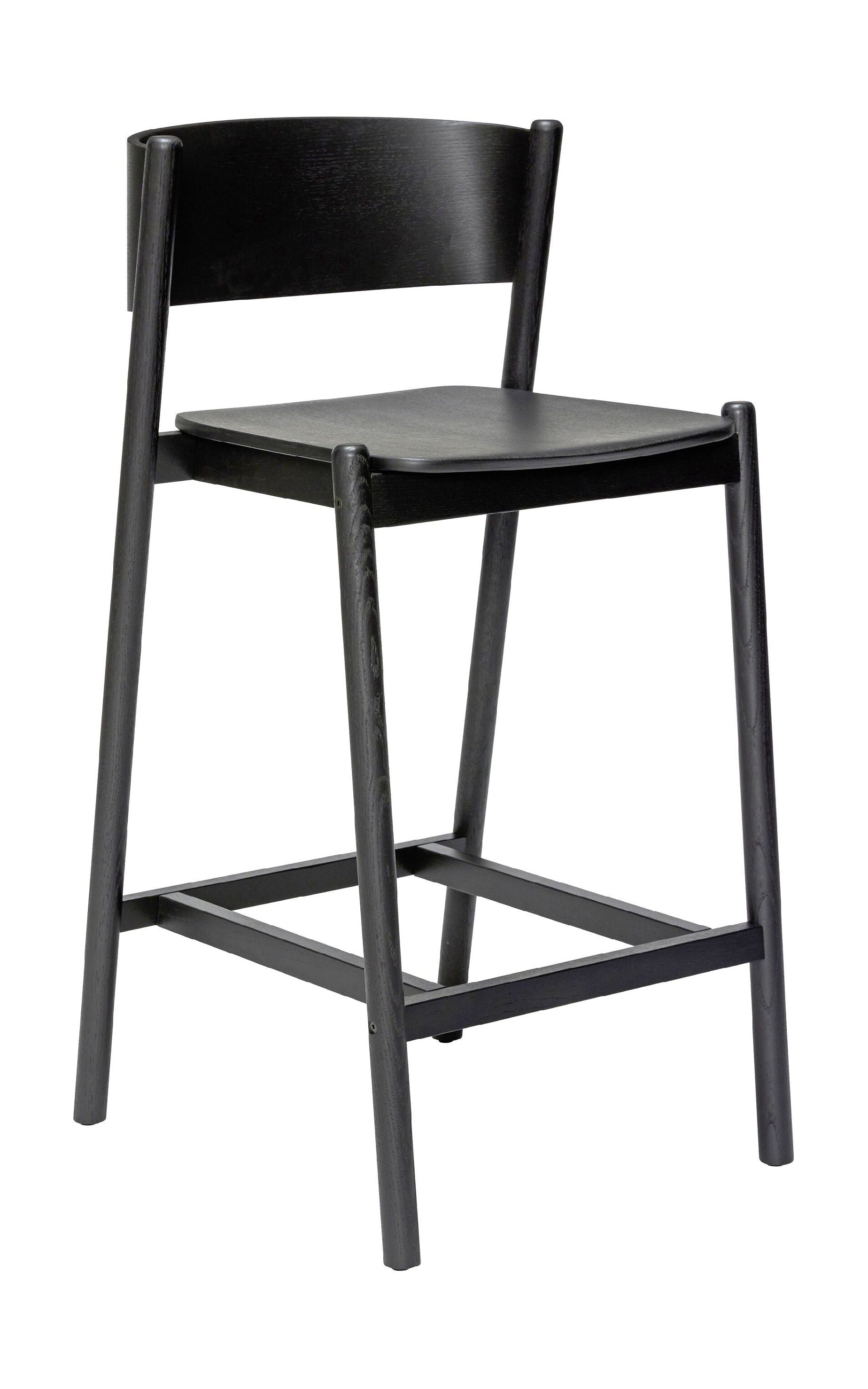 Pěkná šikmá barová stolička, černá