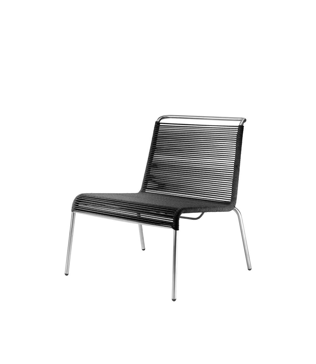 FDB Møbler M20 L Teglgård Cord Lounge Chair, černá