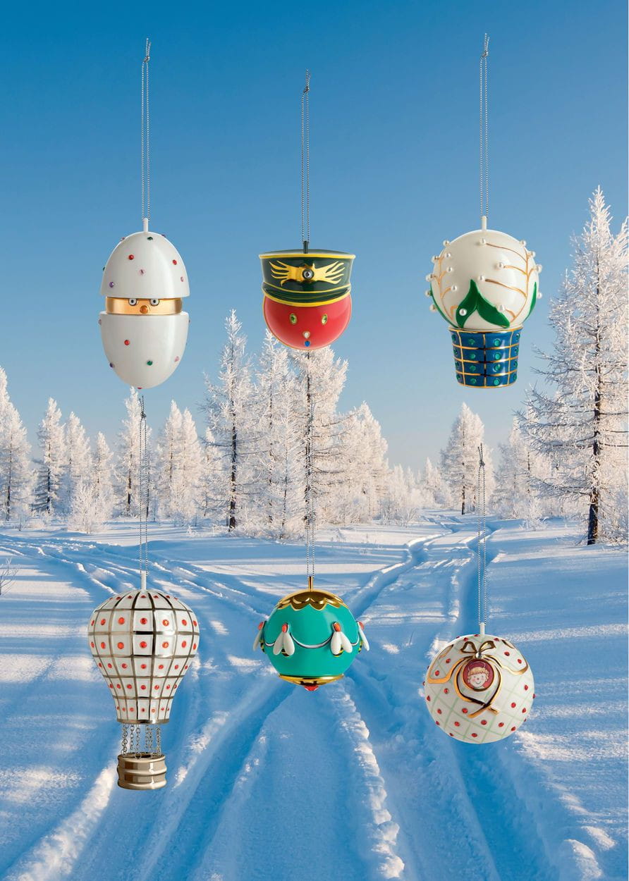 Alessi mughetti e smeraldi porcelán dekorativní míč