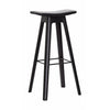 Andersen Furniture HC1 Bar Stool Black Oak, černá kožená sedačka, H 80 cm