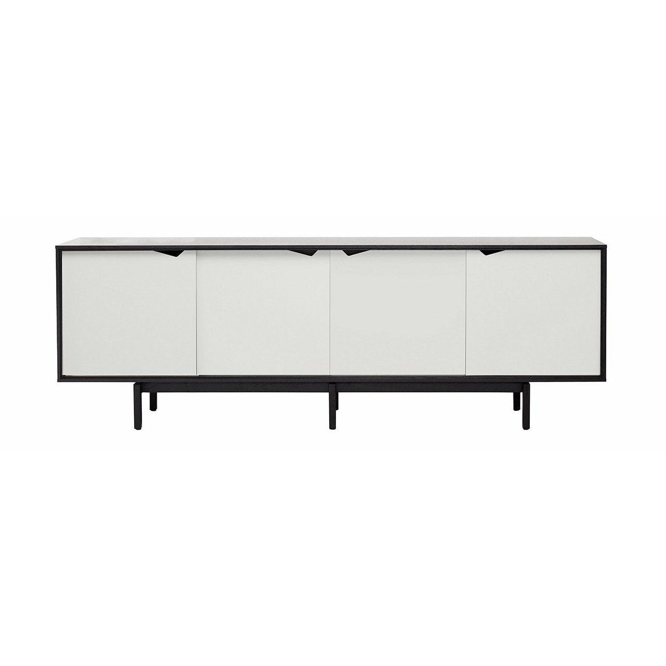 Andersen Furniture S1 příborník černé, bílé zásuvky, 200 cm