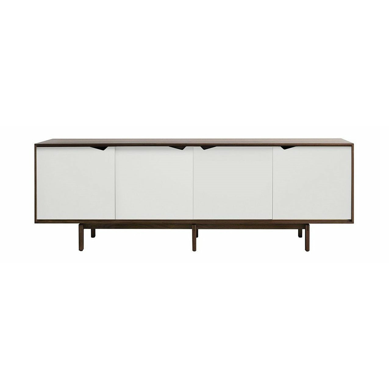Andersen Furniture S1 Sideboard Walnut, bílé zásuvky, 200 cm