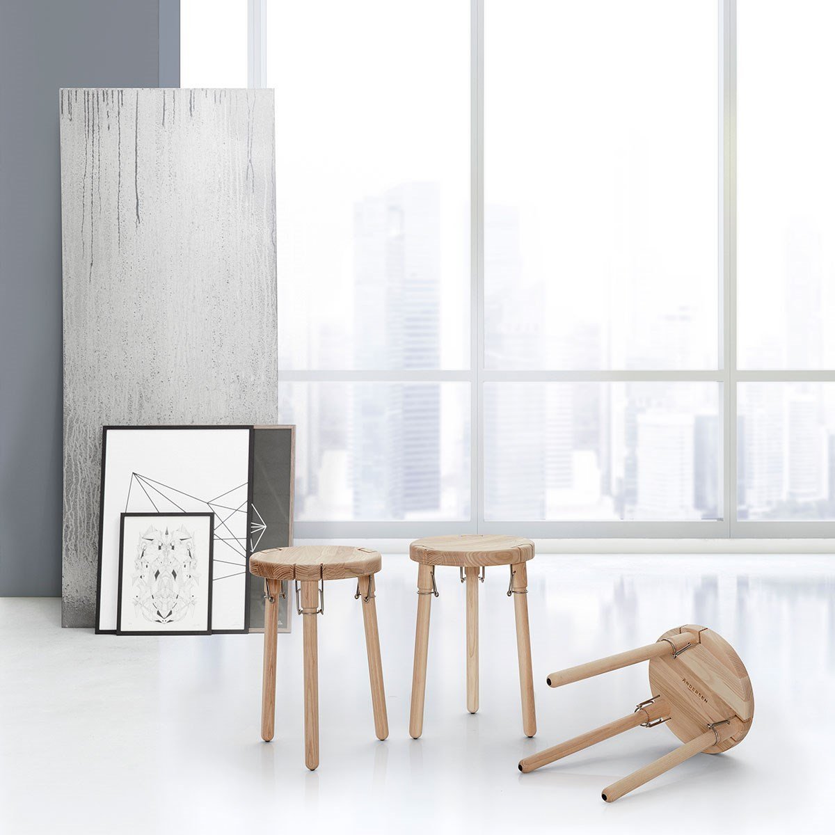 Andersen Furniture U1 stolička, popel, 46 cm