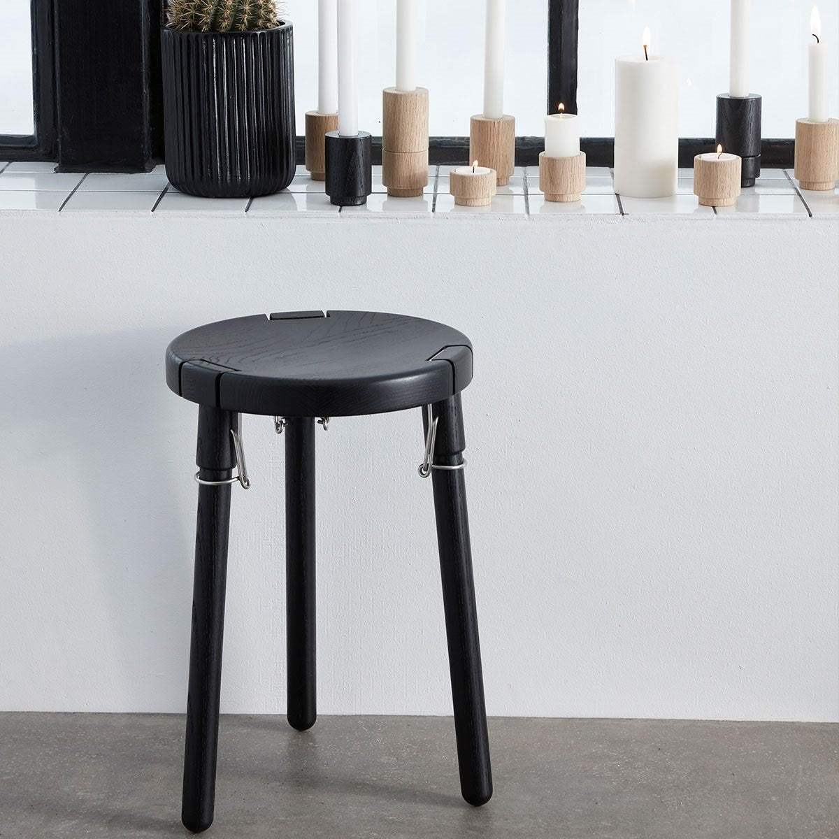 Andersen Furniture U1 stolička, černý popel, 46 cm