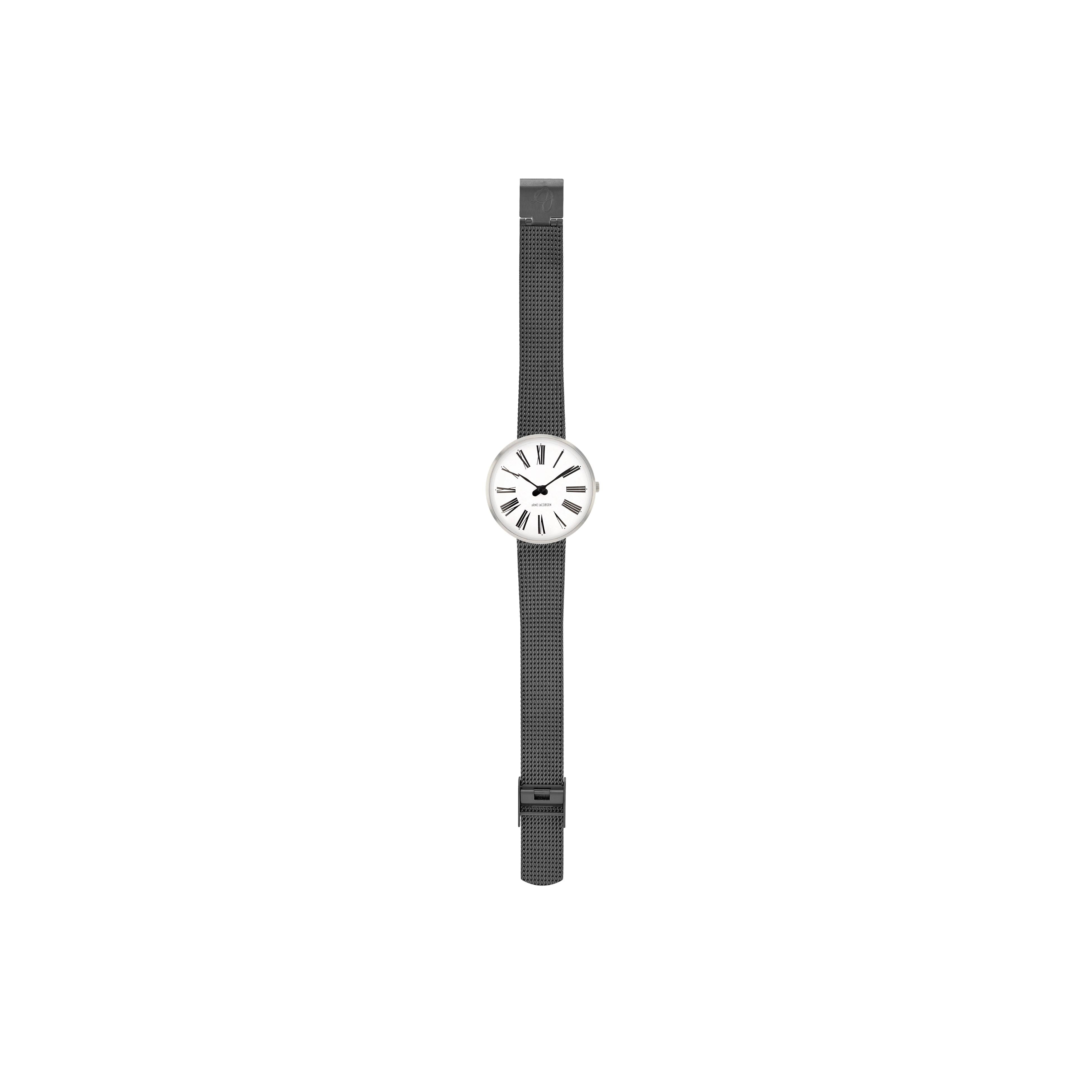 Arne Jacobsen Roman Wristwatch Ø30, šedá síť