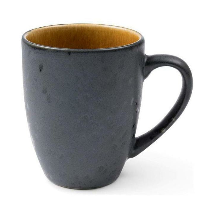 Bitz Cup s rukojetí, černá/jantarová, Ø 10cm