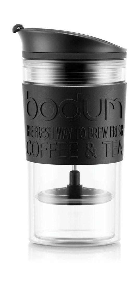 Bodum Travel Press Set Coffee Maker With Extra Lid Double Walled, Black