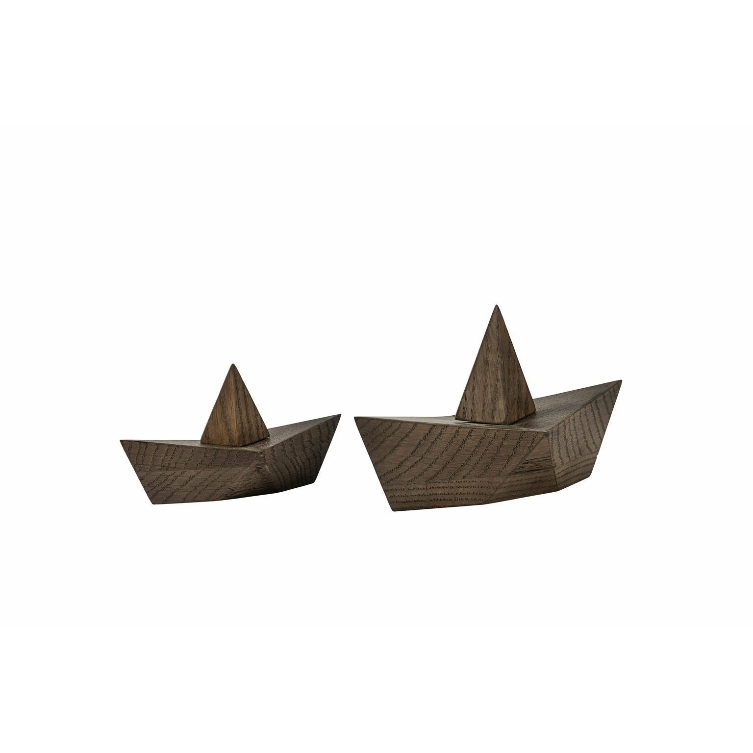 Boyhood Admirál Paper Boat Dekorativní postava malá, uzený dub
