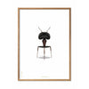 Brainchild Ant Classic Poster, Frame Made Of Light Wood 30x40 Cm, White Background