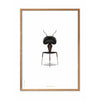 Brainchild Ant Classic Poster, Frame Made Of Light Wood A5, White Background