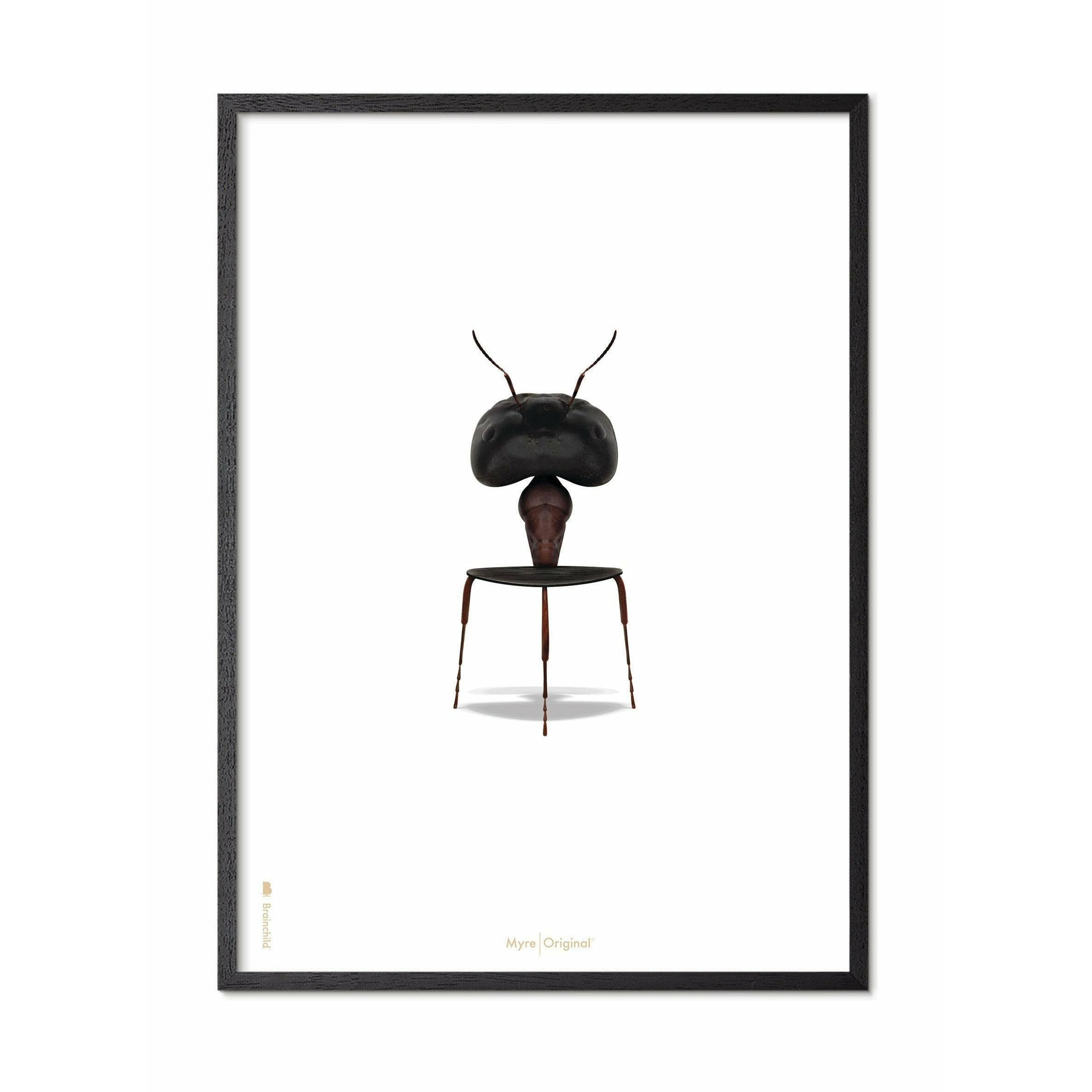 Brainchild Ant Classic plakát, rám v černém lakovaném dřevu 30x40 cm, bílé pozadí