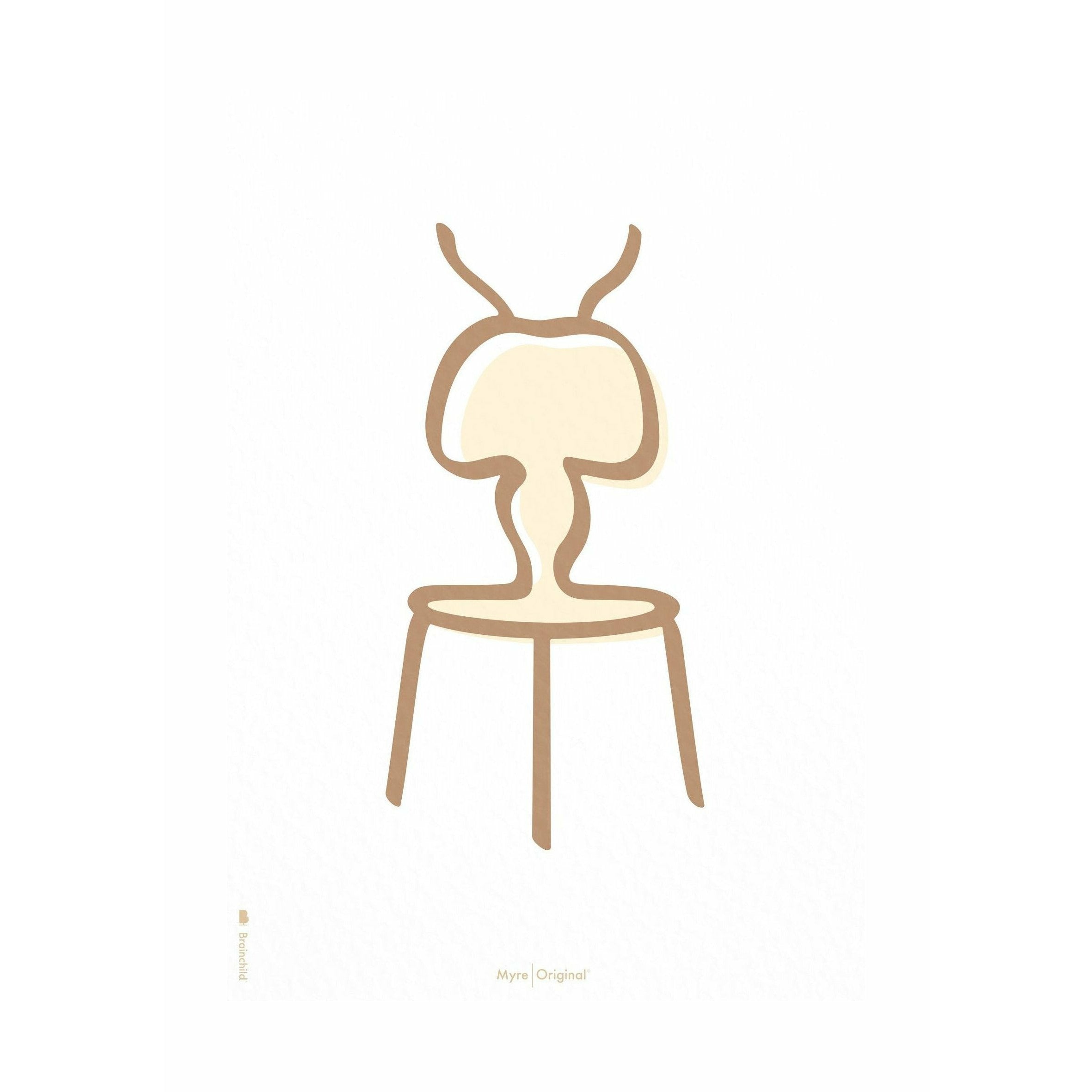 Plakát Ant Line Brainchild bez rámu 30x40 cm, bílé pozadí