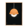 Klasický plakát Brainchild Flowerpot, rám vyrobený z lehkého dřeva 50x70 cm, černé pozadí