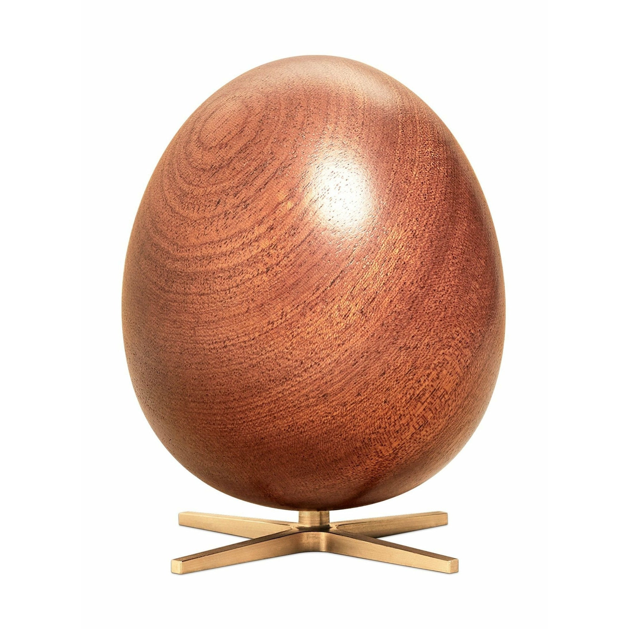 Brainchild vajíčka dřevěná postava mahagonu, mosazná základna