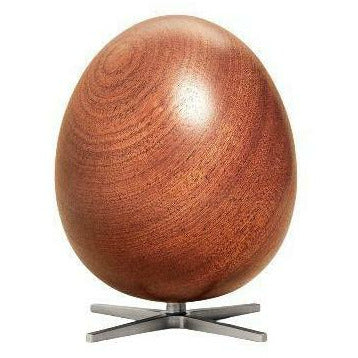 Brainchild vajíčka dřevěná postava mahagon, ocelová základna