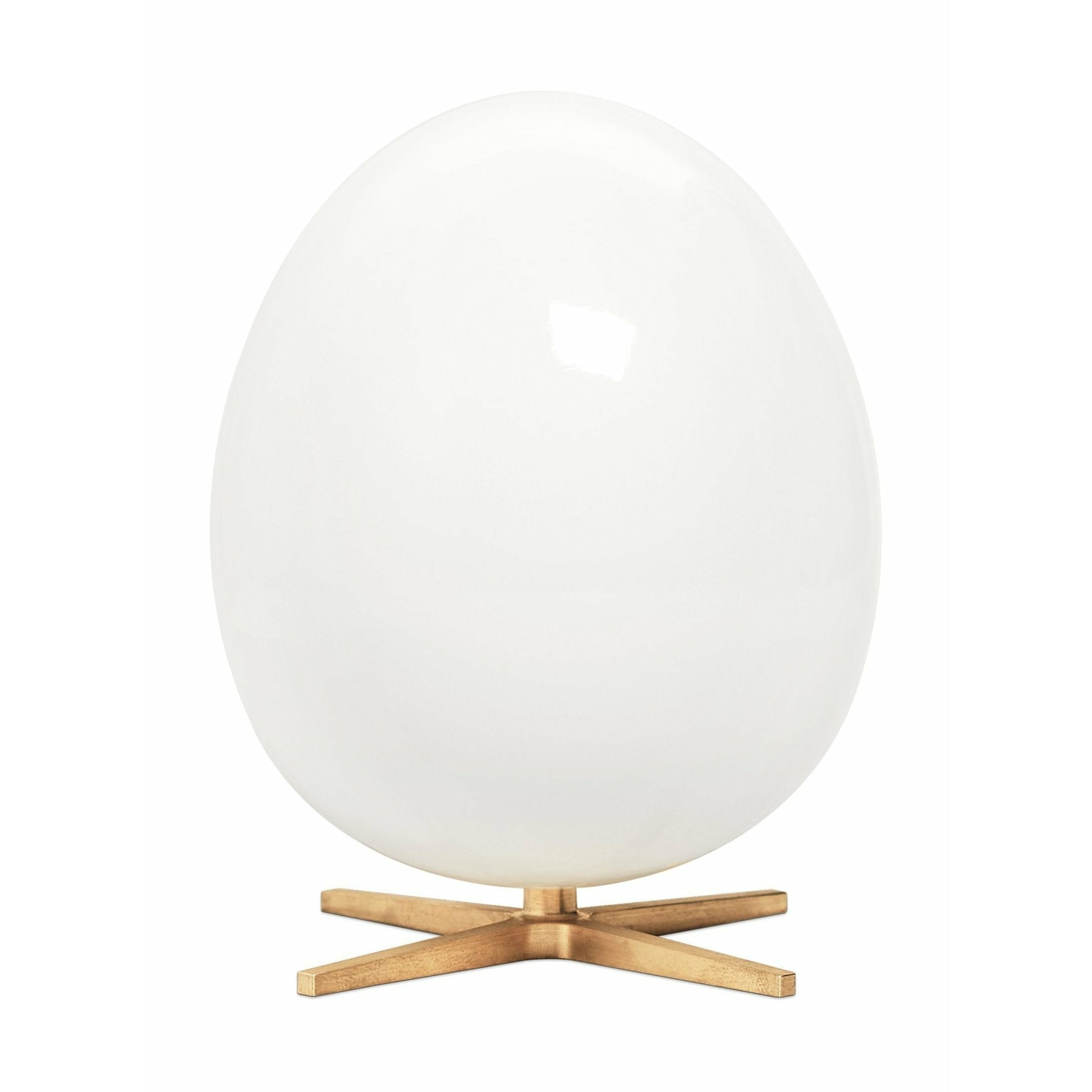 Brainchild vajíčka dřevěná postava Mahagonová bílá, mosazná základna