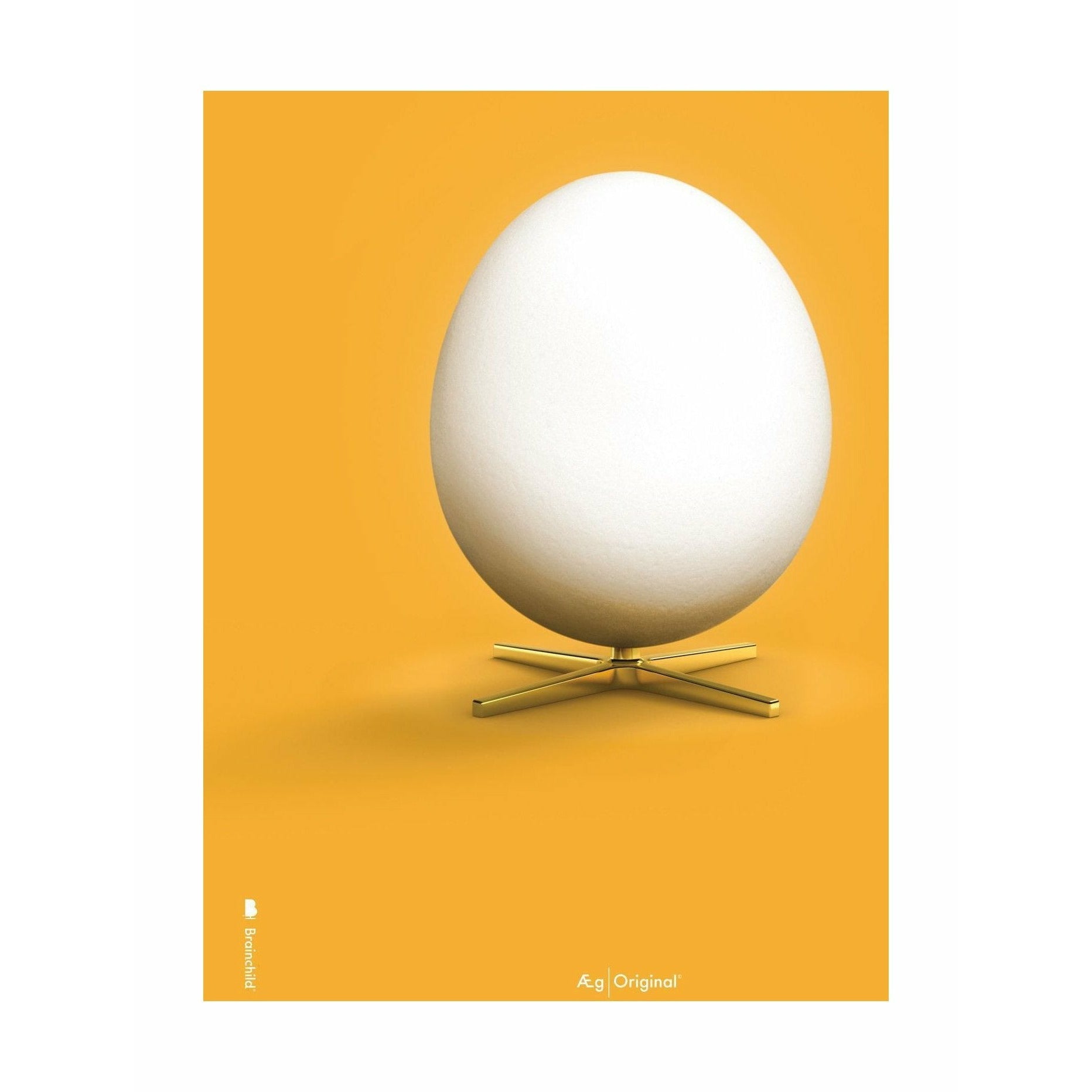 Klasický plakát mozkového vajec bez rámu 70 x100 cm, žluté pozadí