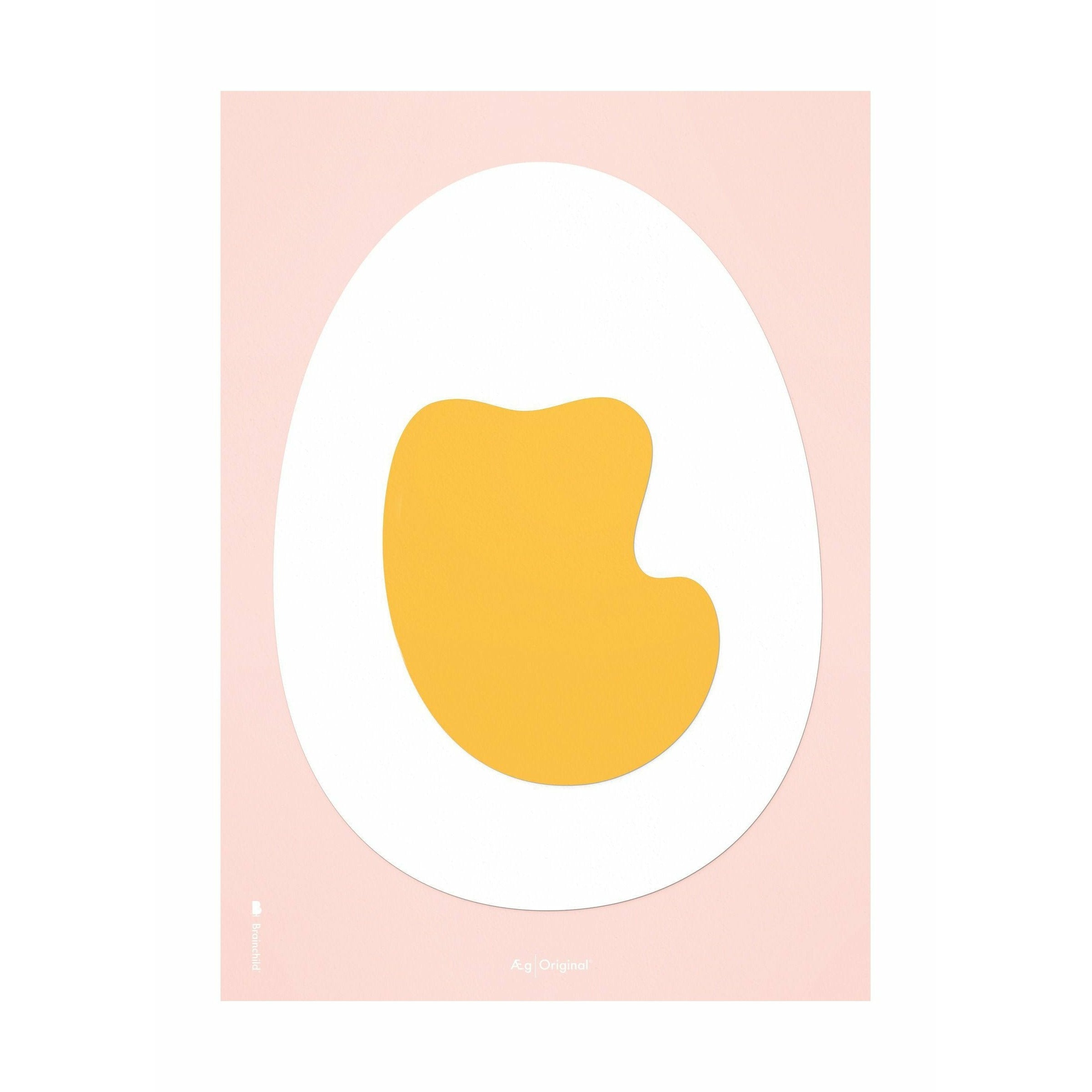 Plakát z vaječného papíru s vaječným papírem bez rámu A5, růžové pozadí