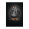 Brainchild Swan Classic plakát bez rámu 50 x70 cm, černé/černé pozadí