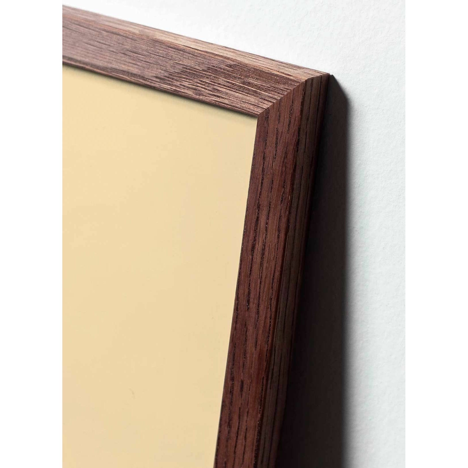 Klasický plakát mozkového kužele, tmavý dřevo rám 70x100 cm, písemná barva pozadí