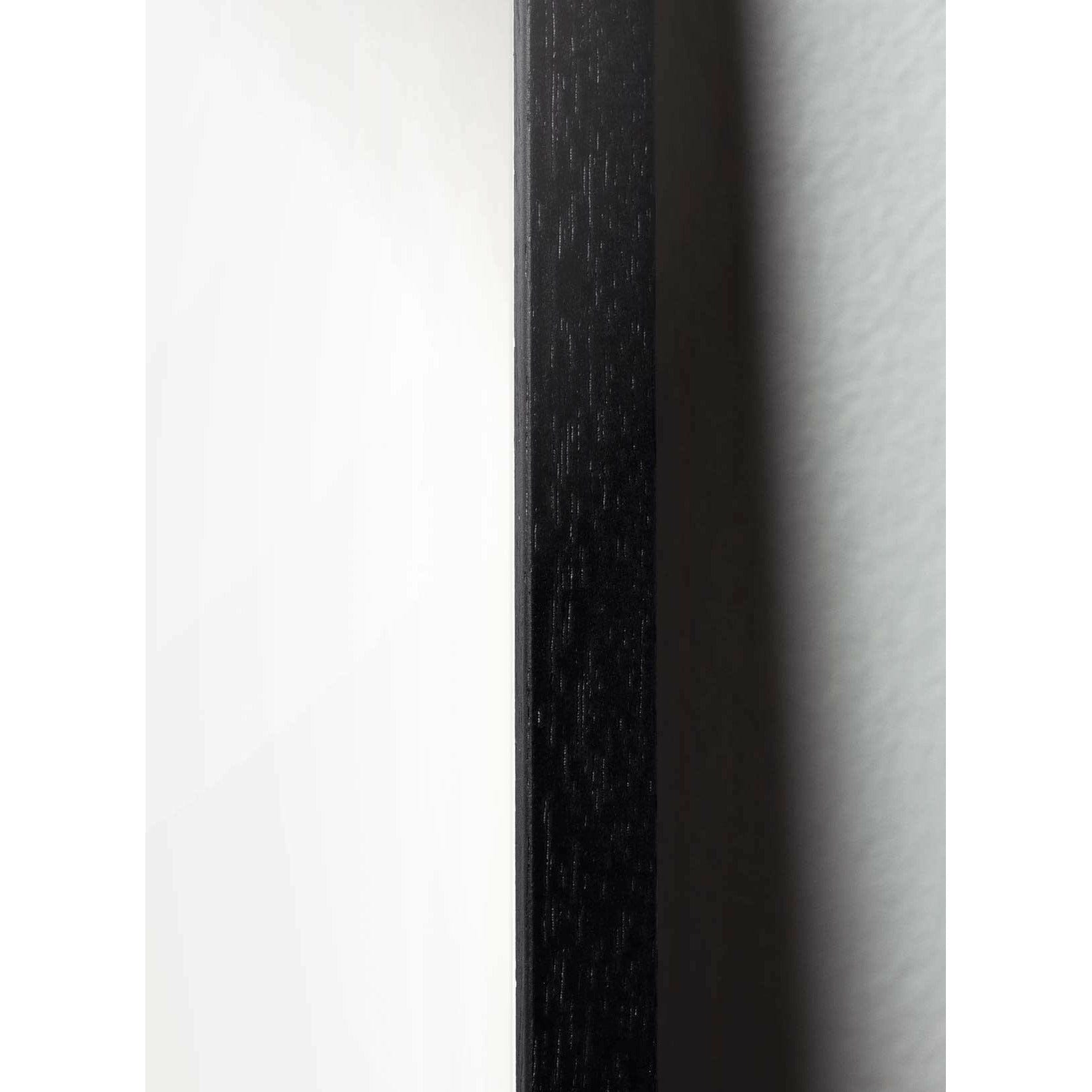Klasický plakát s kapkou mozků, rám v černém lakovaném dřevu 50x70 cm, pískově barevné pozadí