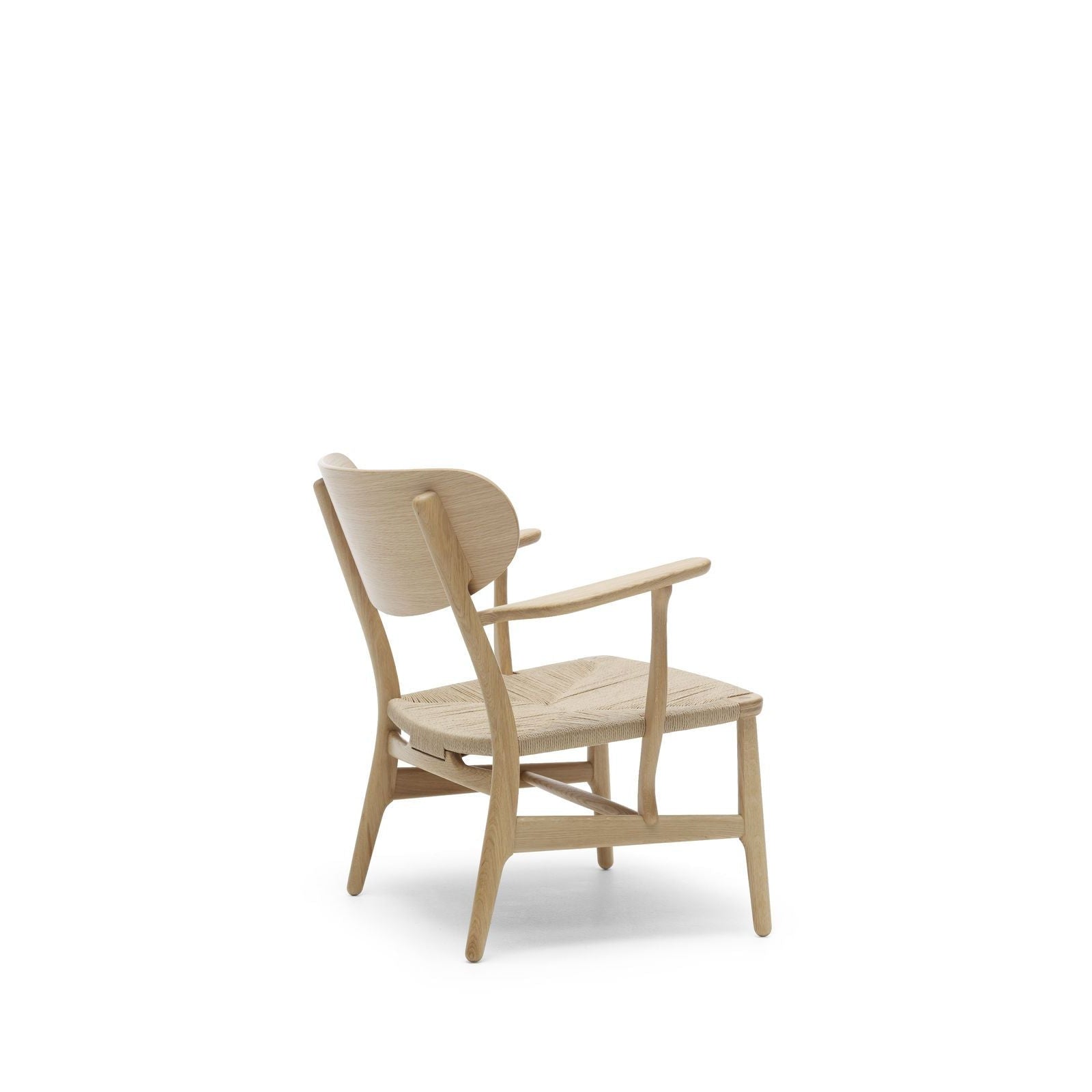 Lounge židle Carl Hansen CH22, naolejovaný dub/přírodní šňůra