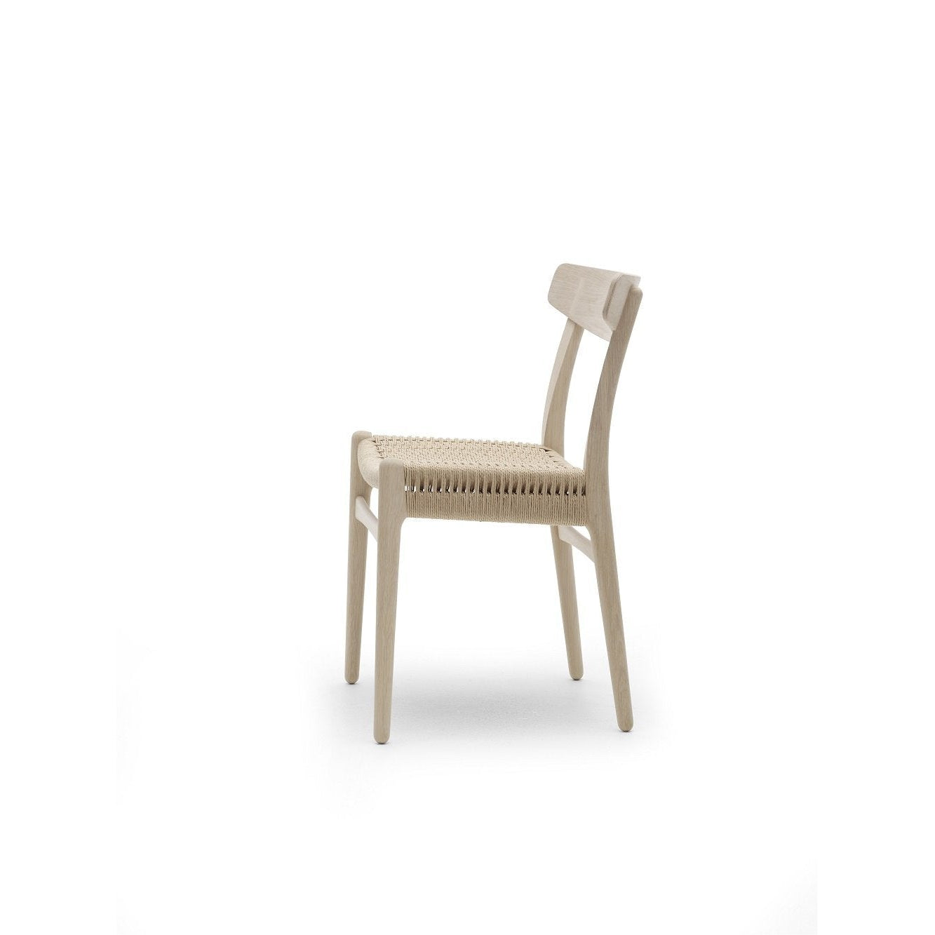 Židle Carl Hansen CH23, mýdlový dub/přírodní šňůra