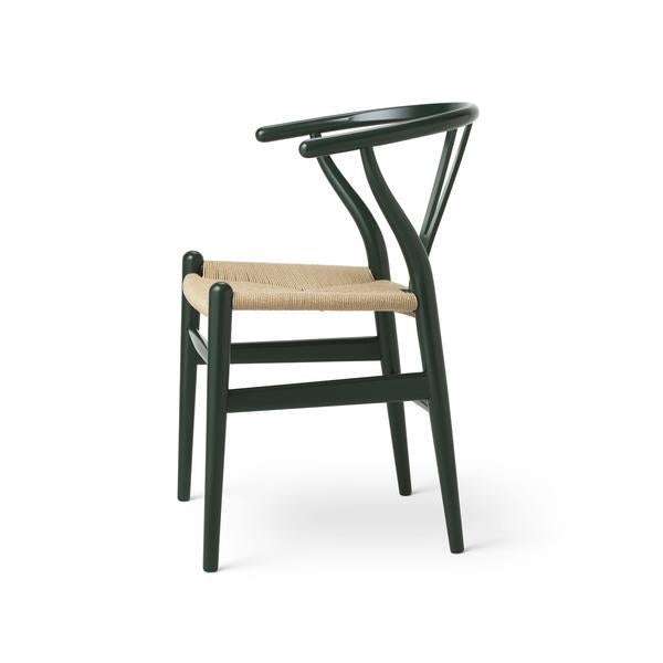 Wishbone Chair Carl Hansen CH24, Special Edition Beech, Forest Green