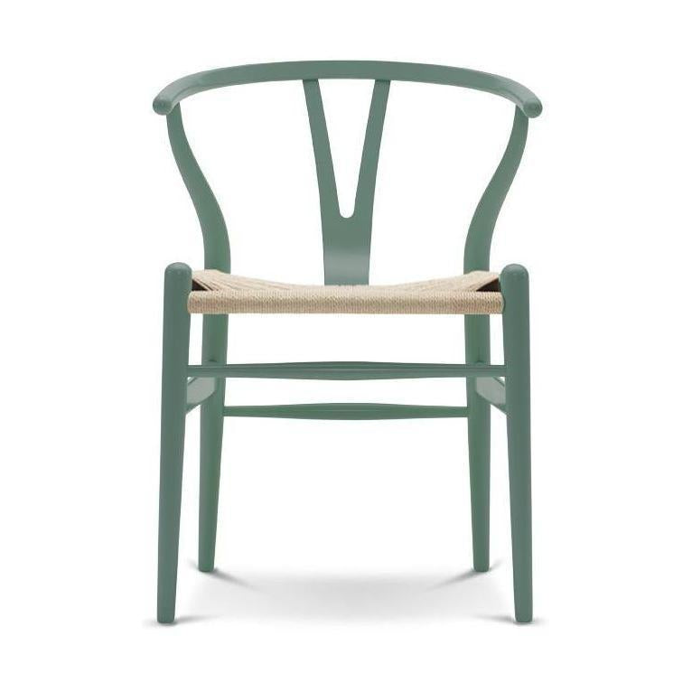 Přírodní papírový šňůra pro židle Carl Hansen CH24 Y, buk/benzín zelená