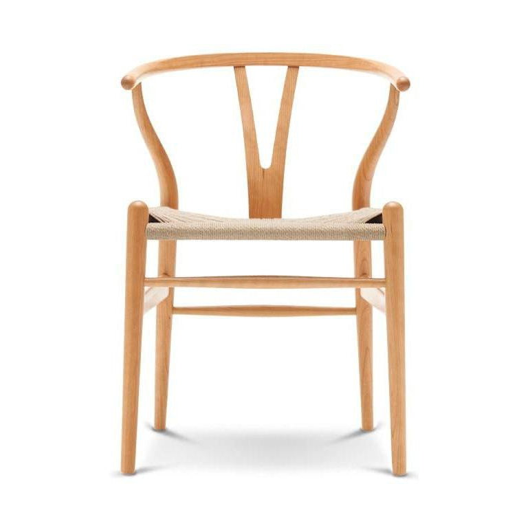 Přírodní šňůra Carl Hansen CH24, židle, třešnička